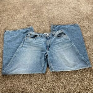 Re/Done Jeans 90's High Rise Loose Split Hem Size 26/30 Inseam Light Wash